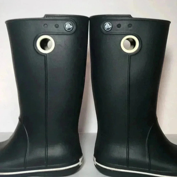 CROCS- Tall Crocband Jaunt Rain Boots - Picture 3 of 10